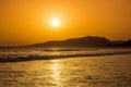 Incredibly beautiful sunset on the beach in Spain Royalty Free Stock Photo