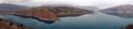 Incredibly captivating view of The Charvak Water Reservoir in the mountains of The Western Tien Shan in Uzbekistan. Royalty Free Stock Photo