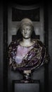 Incredibly detailed purple marble statue of a royal woman Royalty Free Stock Photo