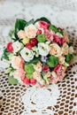 Incredibly elegant stylish bridal bouquet Royalty Free Stock Photo