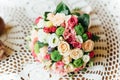Incredibly elegant stylish bridal bouquet Royalty Free Stock Photo