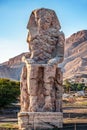 Incredibly magnificent and ancient statues of Colossi on the west bank of the Nile. Colossi Memnon