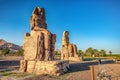 Incredibly magnificent and ancient statues of Colossi on the west bank of the Nile. Colossi Memnon