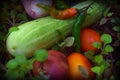 Healthy salad vegetables Royalty Free Stock Photo