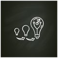 Incremental innovation chalk icon