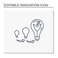 Incremental innovation line icon