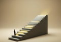 Incremental steps representing steady success and ambition concept Royalty Free Stock Photo