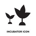 Incubator icon vector isolated on white background, logo concept
