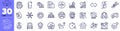 Incubator, Like and Voting campaign line icons pack. For web app. Vector