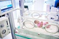 Incubator for newborns and syringe infusion pumps