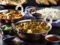 Indain saag paneer curry in bowl