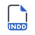 INDD File format icon Royalty Free Stock Photo