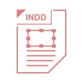 INDD file icon, cartoon style