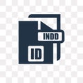 Indd vector icon isolated on transparent background, Indd trans