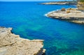 Indented limestone coastline of Delimara peninsula