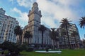 Independance square Plaza Independencia in the morning Montevideo