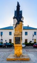 Independence 100 anniversary memorial in front of Ratusz Town Hall in Sedziszow Malopolski town in Poland