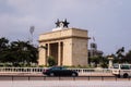 Independence Arch on the Black Star Square in African Capital City Accra