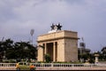 Independence Arch on the Black Star Square in African Capital City Accra