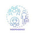 Independence blue gradient concept icon Royalty Free Stock Photo