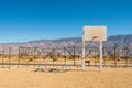 A basketball basket of the remains of the Nikkei concentration camp of Manzanar in Independence, California, USA