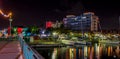 Independence and Christmas lights in Bridgetown, Barbados