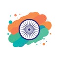 a free vector illustrationÂ image, Indian Flag, shown solo on a white background