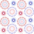 Independence Day of America seamless pattern. July 4th an endless background. USA national holiday repeating texture Royalty Free Stock Photo