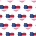 Independence Day of America seamless pattern. July 4th an endless background. USA national holiday repeating texture Royalty Free Stock Photo