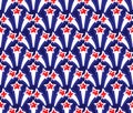 Independence Day of America seamless pattern. July 4th endless background. USA national holiday repeating texture with Royalty Free Stock Photo