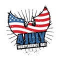 Independence Day America. Symbol of countrys eagle with wings an Royalty Free Stock Photo