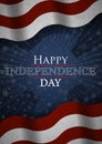 Independence day American signs with flag stripes, vector illustration Royalty Free Stock Photo