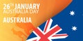 Independence day of Australia. Flag and Patriotic Banner. Vector illustration.