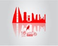 Independence Day Bahrain National Day vector illustration