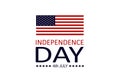 Independence Day Banner, fourth of july. American flag on the isolated background. United States independed. Vector illustration e Royalty Free Stock Photo