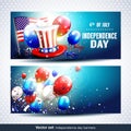 Independence day banners - Vector set Royalty Free Stock Photo