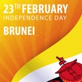 Independence day of Brunei. Flag and Patriotic Banner. Vector illustration.