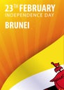 Independence day of Brunei. Flag and Patriotic Banner. Vector illustration.