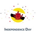 Independence day of Brunei. Patriotic Banner. Vector illustration.