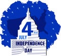 Independence day card United States July 4 Royalty Free Stock Photo