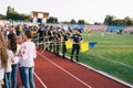 Independence Day celebrations at the stadium in the city of Cherkasy August 24, 2018 Royalty Free Stock Photo