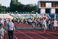 Independence Day celebrations at the stadium in the city of Cherkasy August 24, 2018 Royalty Free Stock Photo