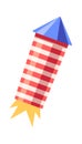 Independence day celebratory firework rocket Royalty Free Stock Photo