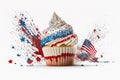 Independence Day cupcake for 4th July celebration