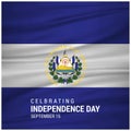 Independence day of El Salvador. Patriotic Banner. Vector illustration