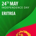 Independence day of Eritrea. Flag and Patriotic Banner.