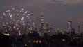 Independence day fireworks over Manhattan, New York city Royalty Free Stock Photo