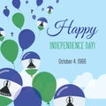 Independence Day Flat Greeting Card.