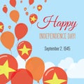 Independence Day Flat Greeting Card.