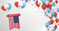 Independence Day Flying US Flag Balloons Stars Cover Header
